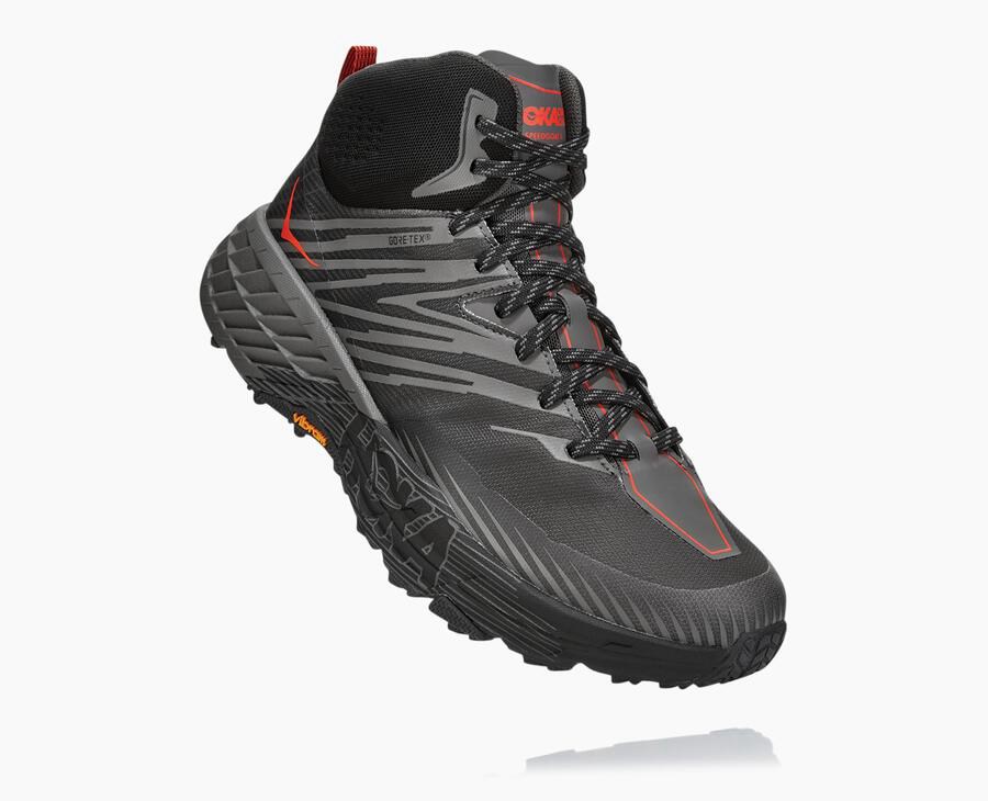 Hoka One One Speedgoat Mid Gore-Tex 2 Trailskor Herr - Svarta - HOYBG-2978